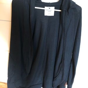 Girls black cotton cardigan